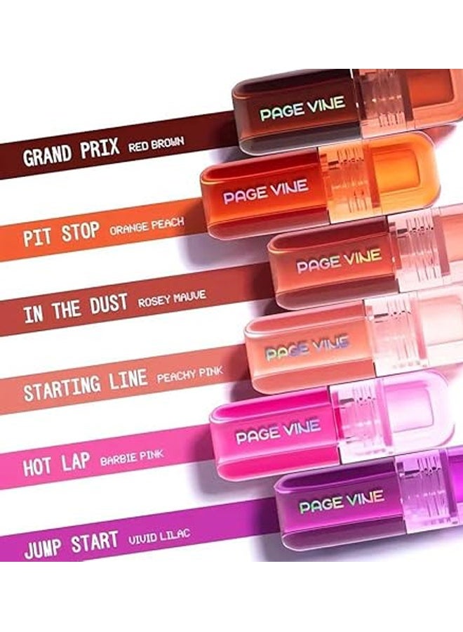 PAGE VINE Makeup Set - Natural Powder Blush & Hydrating Lip Oil Duo | Long-Lasting Color, Lightweight High Gloss Finish for Smooth Lips(#1) - Image 5