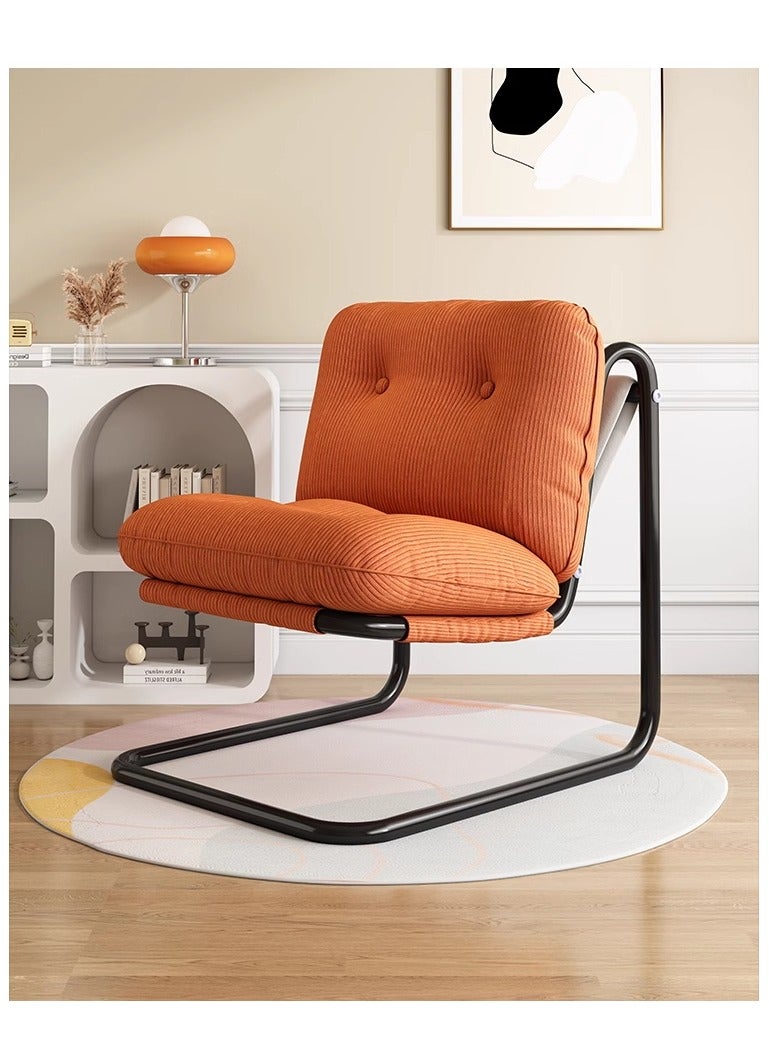 Organized Home High-end Velvet Creative Floating Sofa Chair Metal Frame Suitable for Bedroom Study Office  - Image 1