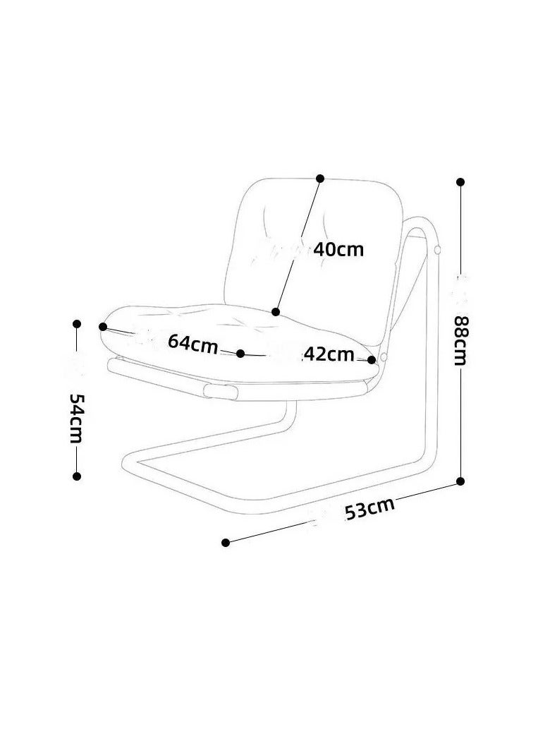 Organized Home High-end Velvet Creative Floating Sofa Chair Metal Frame Suitable for Bedroom Study Office  - Image 4