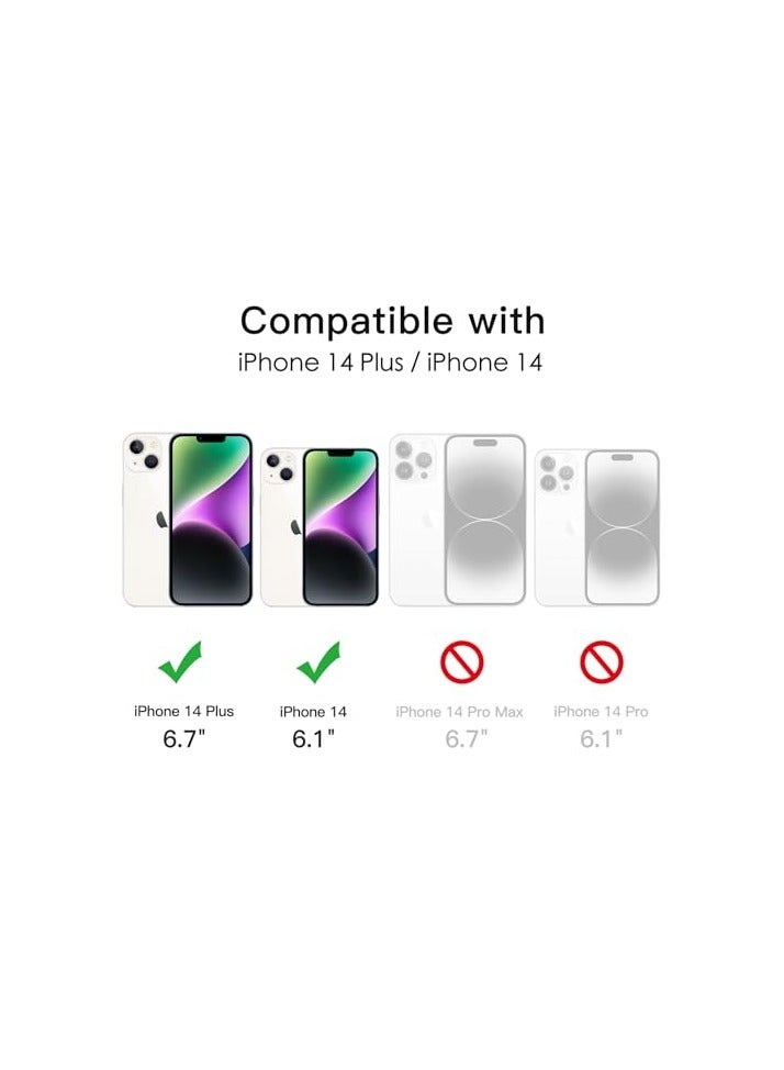 JETech Camera Lens Protector for iPhone 14 6.1-Inch and iPhone 14 Plus 6.7-Inch, 9H Tempered Glass Metal Individual Ring Cover, HD Clear, 1 Set (Purple) - Image 2