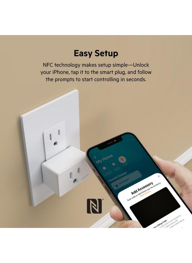 belkin Wemo Smart Plug with Thread - Smart Outlet for Apple HomeKit - Smart Home Products, Smart Home Lighting, Smart Home Gadgets - Homekit Smart Plug - Tech Gifts - Works W/ Apple iPhone, Easy NFC Set Up - Image 2