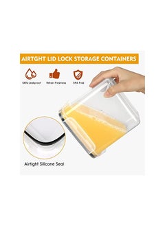 SILVER CREST Food Storage Containers 24 Pack, Airtight Food Storage Containers Set, BPA Free, Plastic Pantry Storage Containers with Lids, Labels,Marker, Spoon Set, Spaghetti Measurer Tool  - Image 4