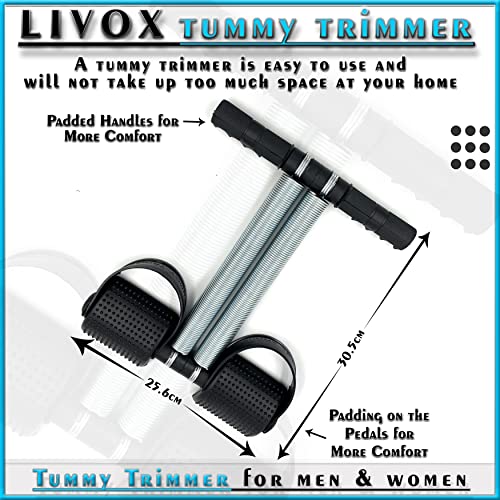 LIVOX Gym Exercise Equipment Set Home Workout Combo Men and Women – Included Items (Tummy Trimmer, Skipping Rope with Hand Gripper) - Image 2