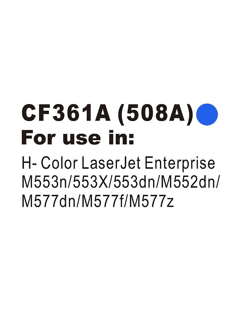 أم كيه إس حبر طابعه CF361A متوافق مع الطابعات HP Color LaserJet Enterprise M552 / M553 - Image 2