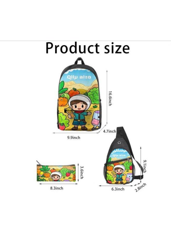 Universal cartoon new three-piece schoolbag - 454  - Image 3