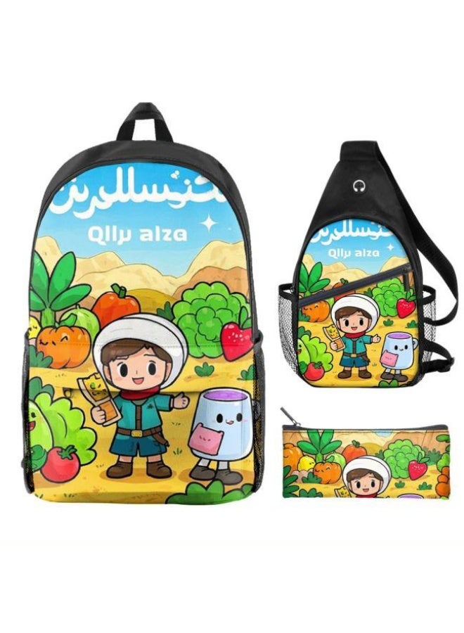 Universal cartoon new three-piece schoolbag - 454  - Image 2