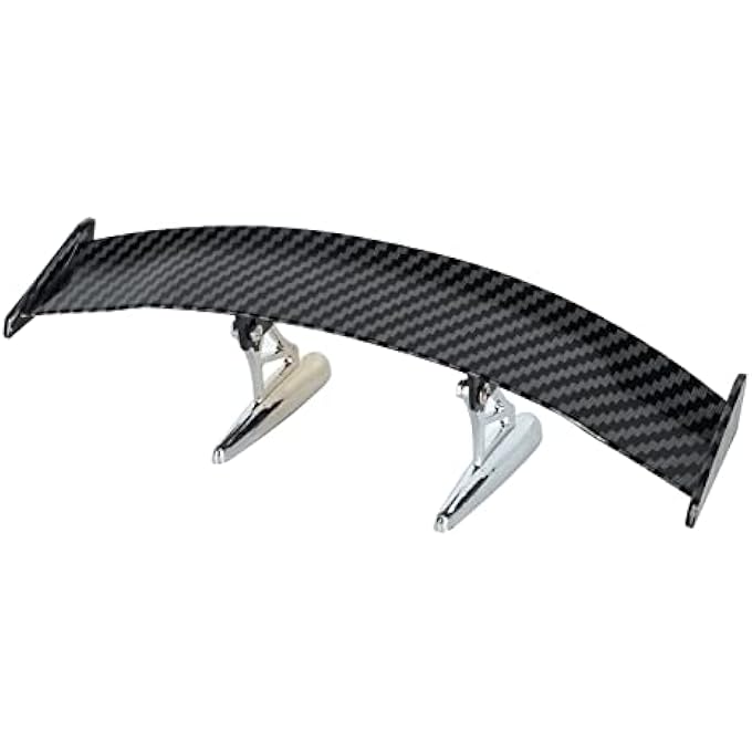 ريحني جناح Gt Spoiler بنمط ألياف كربونية مستقر لامع لجناح جناح شامل للسيارة صغير - Image 2