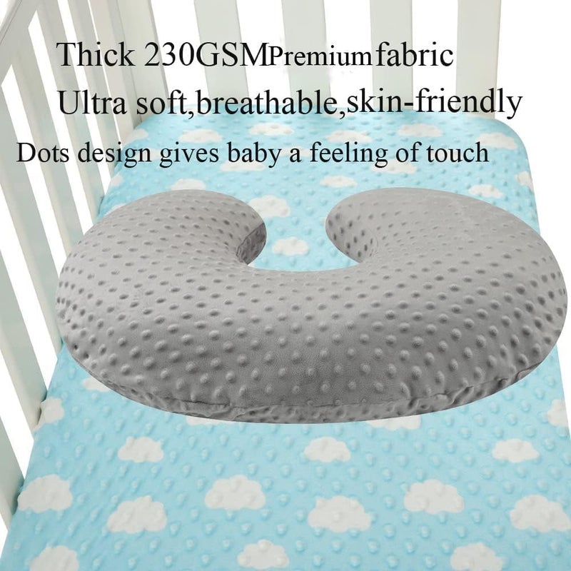 Bilokonda Dot Nursing Pillow Cover Set 2 Pack Nursing Pillow Slipcovers, Ultra Soft Compatible with Boppy Pillow,Standard Pillow for Baby Boy Girl Grey Navy - Image 5