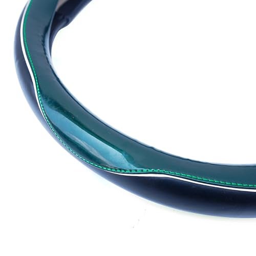 NIKAVI Fashion Steering Wheel Cover - Green Color | Size - Medium | Diameter 38 cm | O-Type | Car Steering Wheel Protector, Anti-Slip, Stylish Leather Finish Grip Cover for Round Steering Wheels - Image 3