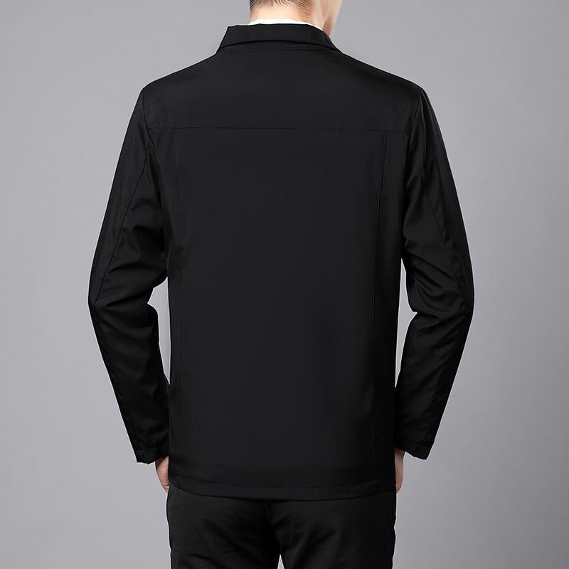 2023 Jacket Men'S Middle-Aged Business Dad Casual Jacket Men'S Fashion Lapel Jacket Top - Image 5
