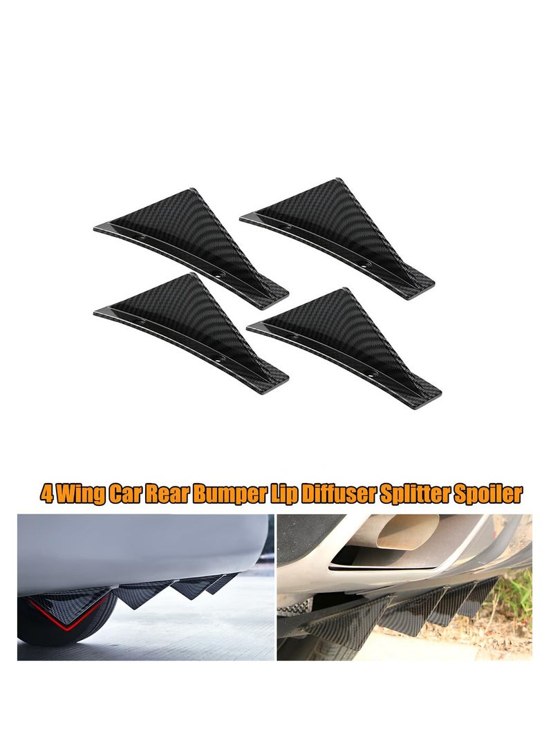 4Pcs Universal Rear Bumper Lip Diffuser Set Car Spoiler Protector for SUVs Trucks and Autos Stylish Anti-Crash Accessory - Image 5