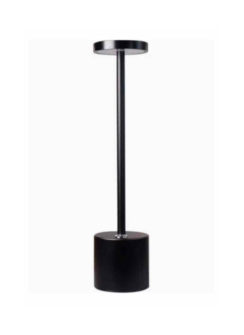 Rechargeable Cordless Table Lamp,Outdoor Portable Battery Operated Desk Lamps 2-Levels Brightness Powered Small Night Light Black 34 x 8cm