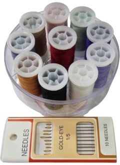 Erdoğan Hobi Erdogan Hobby Sewing Thread Set Set Spool Thread Boxed Sewing Thread Set Needle Thread Set 10 PIECE Sewing Thread Needle Set  - Image 1