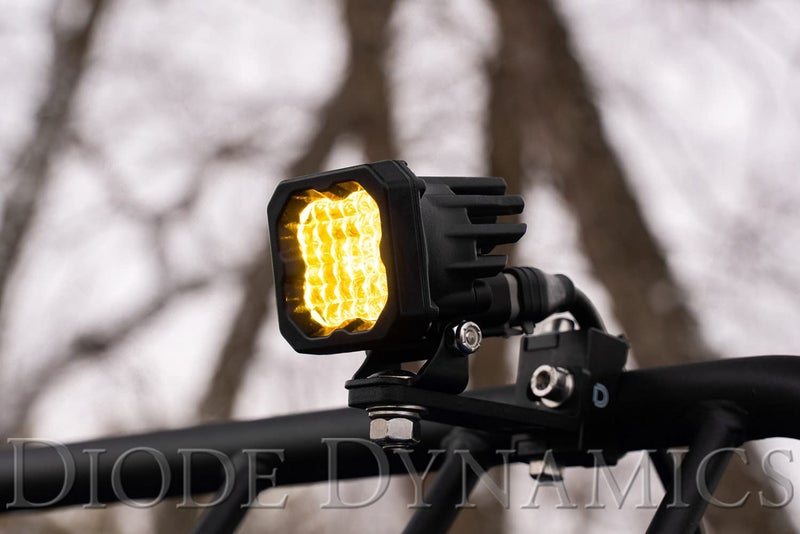 Diode Dynamics SSC1 Yellow Sport Standard LED Pod (pair), Wide w/Amber Backlight - Image 3