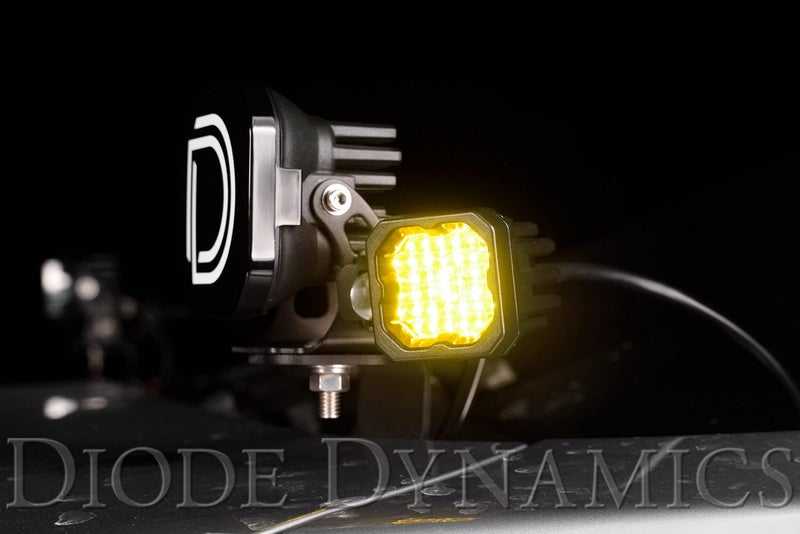 Diode Dynamics SSC1 Yellow Sport Standard LED Pod (pair), Wide w/Amber Backlight - Image 4