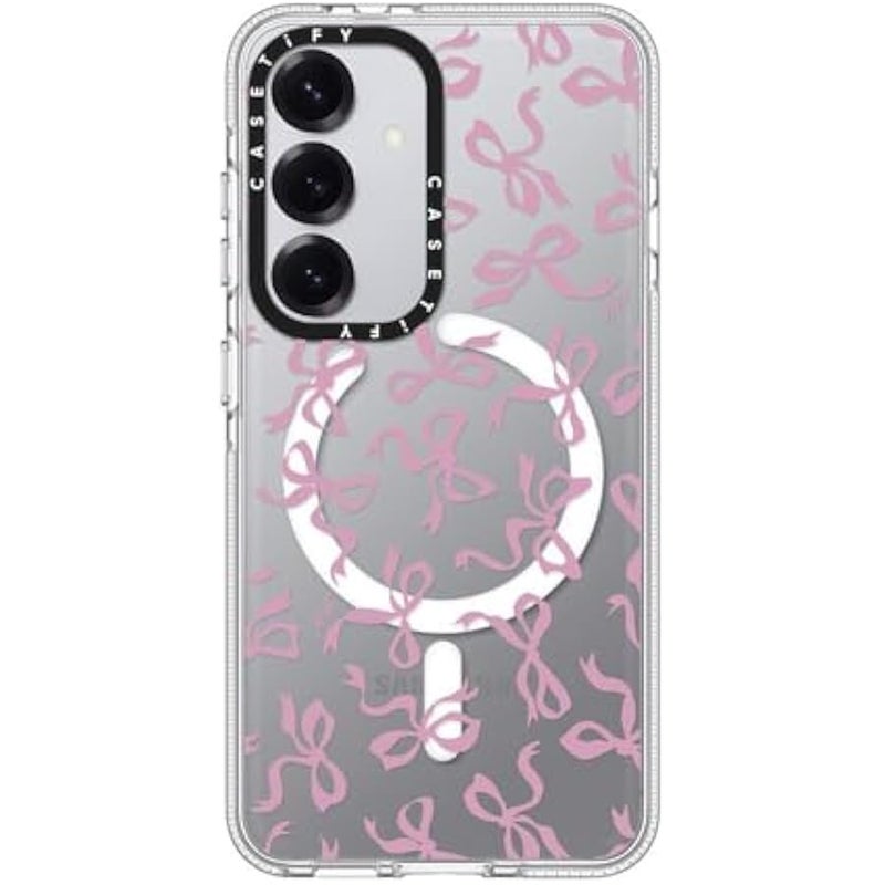 CASETIFY Magnetic Clear Galaxy S25 Case 【Compatible with Magsafe】 - Bows - Image 1