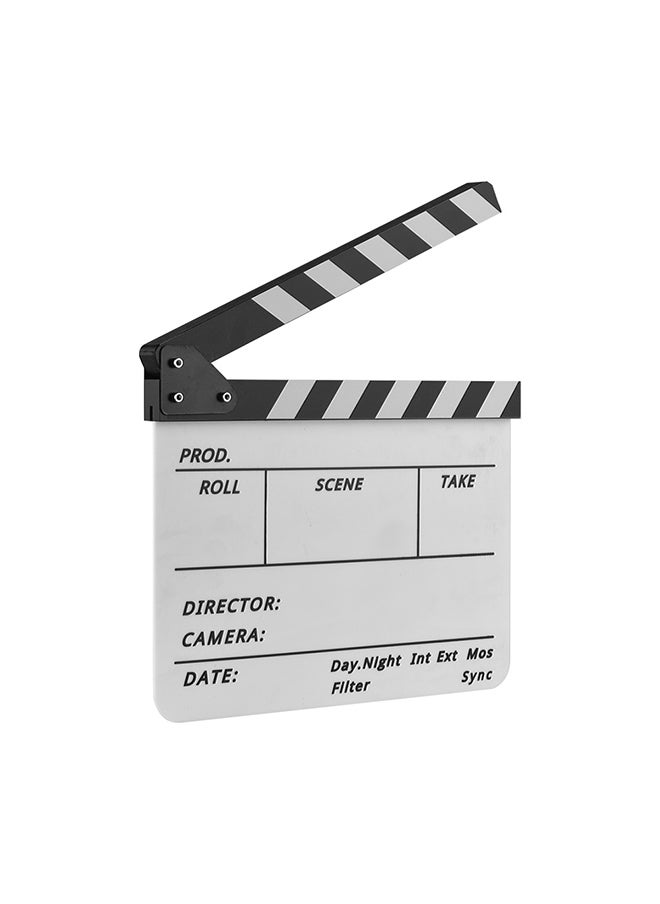 Loquat Cut Action Scene Clapper Board Slate With Marker Pen Eraser White/Black  - Image 4
