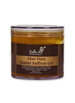 Rustic Art Organic Aloe Vera Sandal Saffron Gel With Niacinamide (Vitamin B5) | Reduce Dark Spots, Even Tone Skin | For Glowing, Radiant & Bright Skin | For Kids, Women & Men | 100 Gm  - Image 3