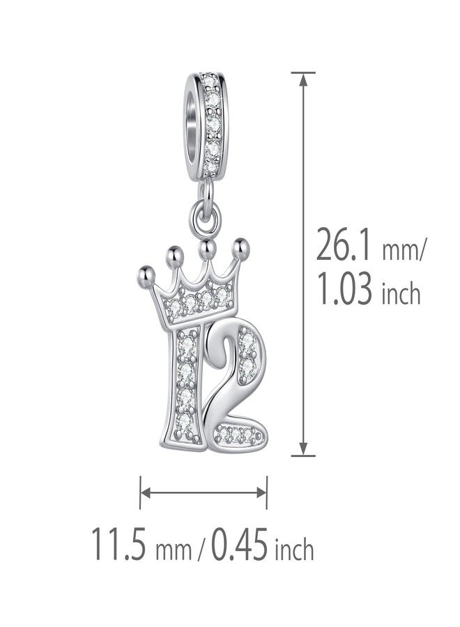 MiiFort Sparkling Crown Tiara 15 Birthday Dangle Charm fits Pandora Charms Moments Bracelets for Women Anniversary Celebration Bead Clear Cubic Zirconia - Image 4