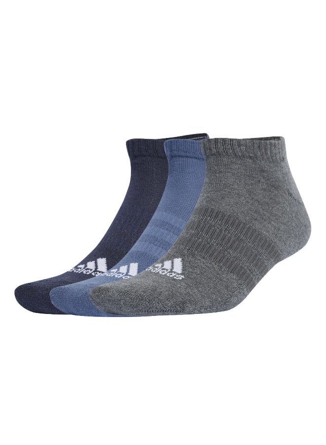 Adidas C Spw Low 3P Blue Training Socks For Unisex 10K - 11.5K 