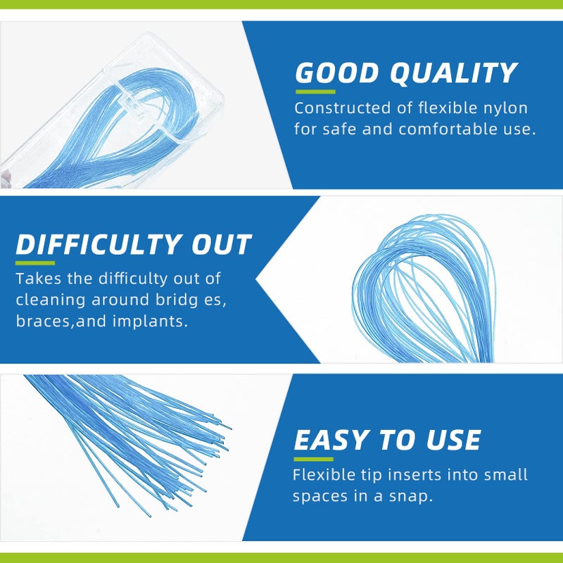 RioRand Floss Threaders, Essential Tool for Maintaining Oral Health with Braces, Bridges, and Implants 200Count (Pack of 4) - Image 2