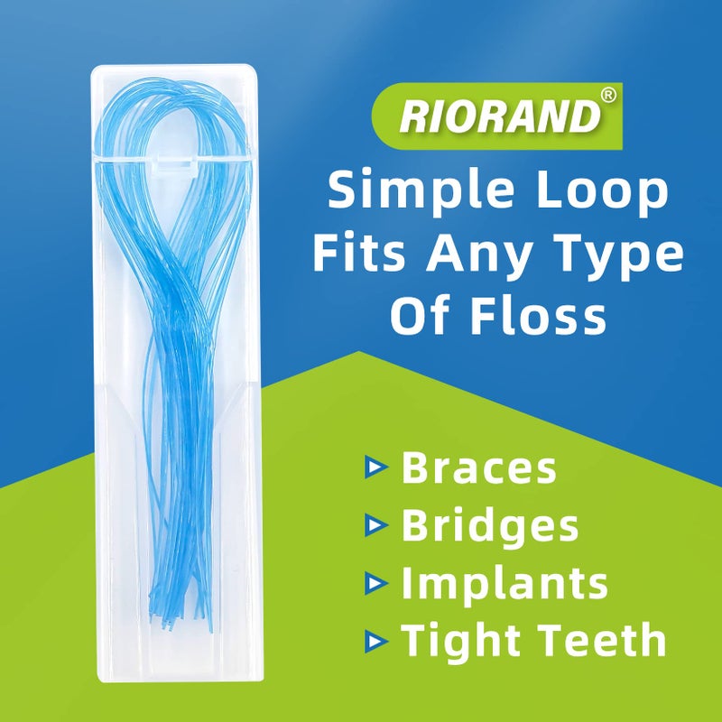 RioRand Floss Threaders, Essential Tool for Maintaining Oral Health with Braces, Bridges, and Implants 200Count (Pack of 4) - Image 3