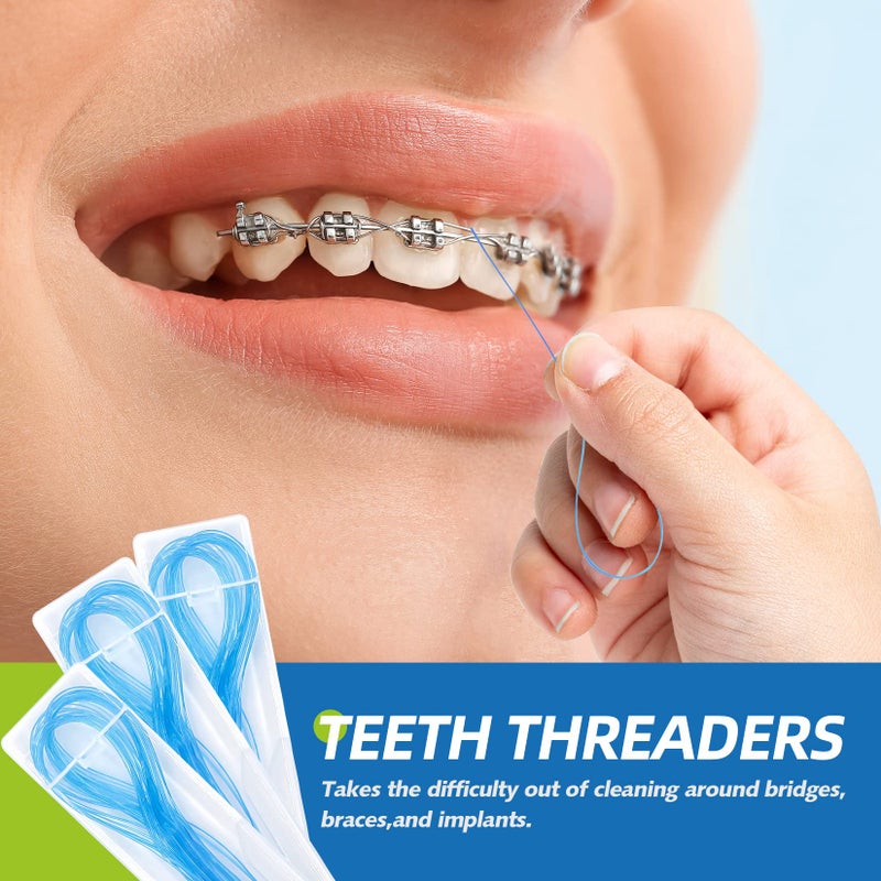 RioRand Floss Threaders, Essential Tool for Maintaining Oral Health with Braces, Bridges, and Implants 200Count (Pack of 4) - Image 5