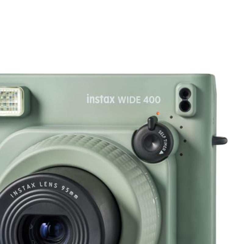 WIDE 400 instant camera, 1 unit, instant photography enthusiasts, plastic body with metal trim, automatic exposure and flash control, green, includes tripod socket - Image 5