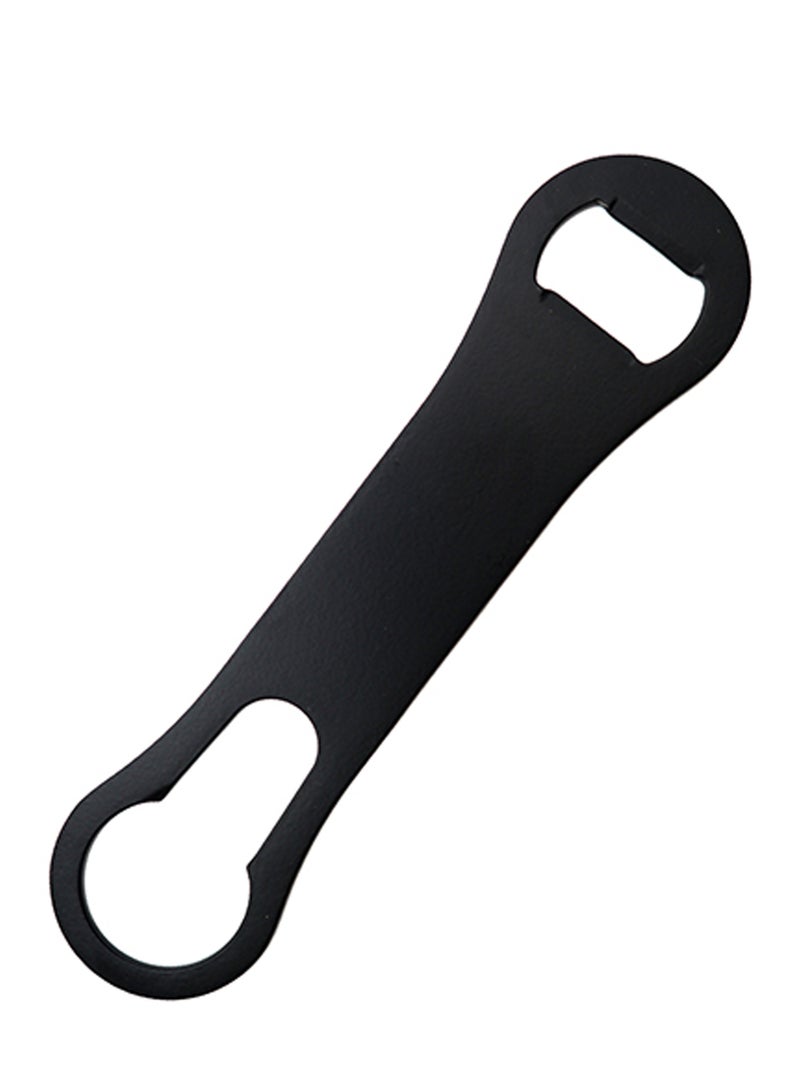 BarPros BarPros Black Matte Powder Coated Stainless Steel V-Rod Bottle Opener with Cork Remover  - Image 1