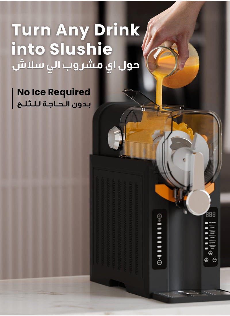 2.6L Multifunction Slushie Maker with Intuitive Controls & Efficient Blending / Multi-Function Blender for Milkshakes, Ice Cream & Frappe Maker / Quick Freezer / Frozen Drink Maker / Frozen Juice, Cocktail & Slushy Maker - Black