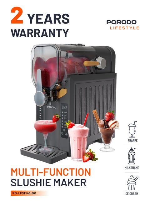 2.6L Multifunction Slushie Maker with Intuitive Controls & Efficient Blending / Multi-Function Blender for Milkshakes, Ice Cream & Frappe Maker / Quick Freezer / Frozen Drink Maker / Frozen Juice, Cocktail & Slushy Maker - Black