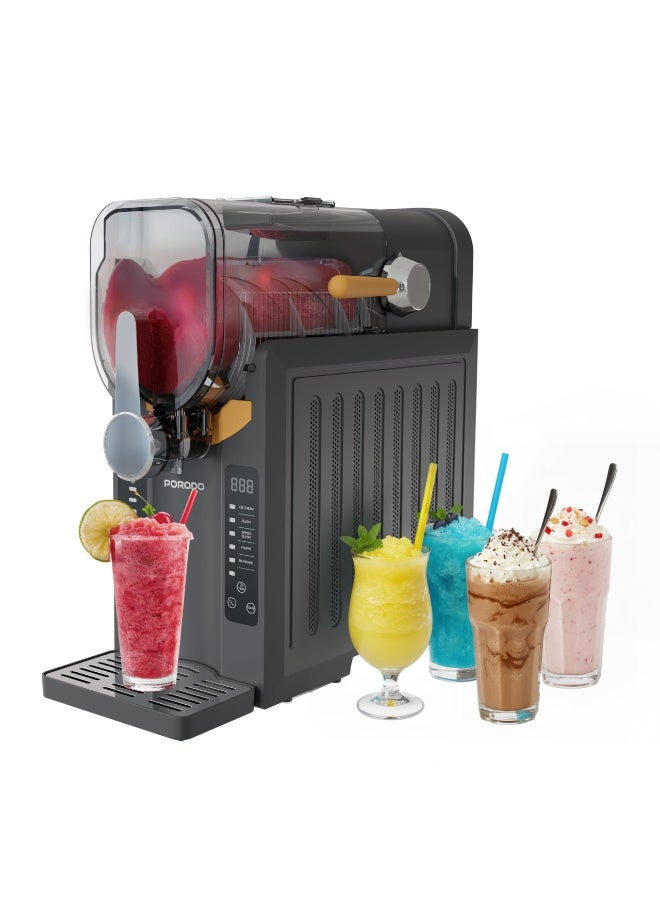 بورودو صانع السلاش متعدد الوظائف بسعة 2.6 لتر مع تحكم بديهي وخلط فعال، خلاط متعدد الوظائف لتحضير الميلك شيك، آيس كريم وفريب، مبرد سريع، صانع مشروبات مجمدة، عصير مثلج، كوكتيل وصانع سلاش - أسود - Image 1