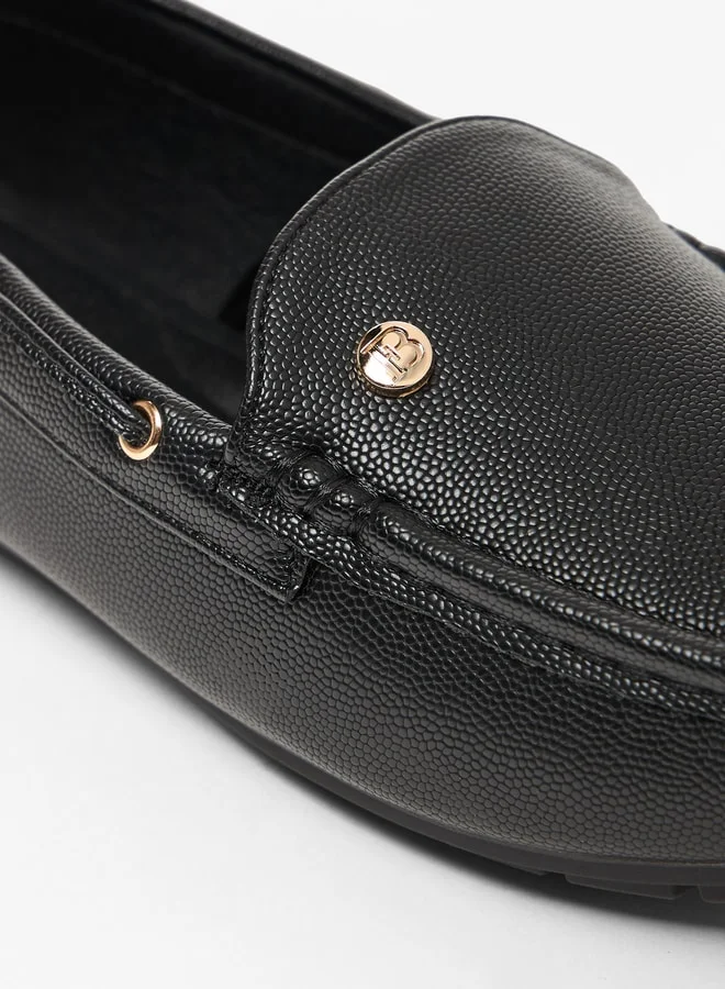 Flora Bella By Shoexpress Solid Slip-On Loafers