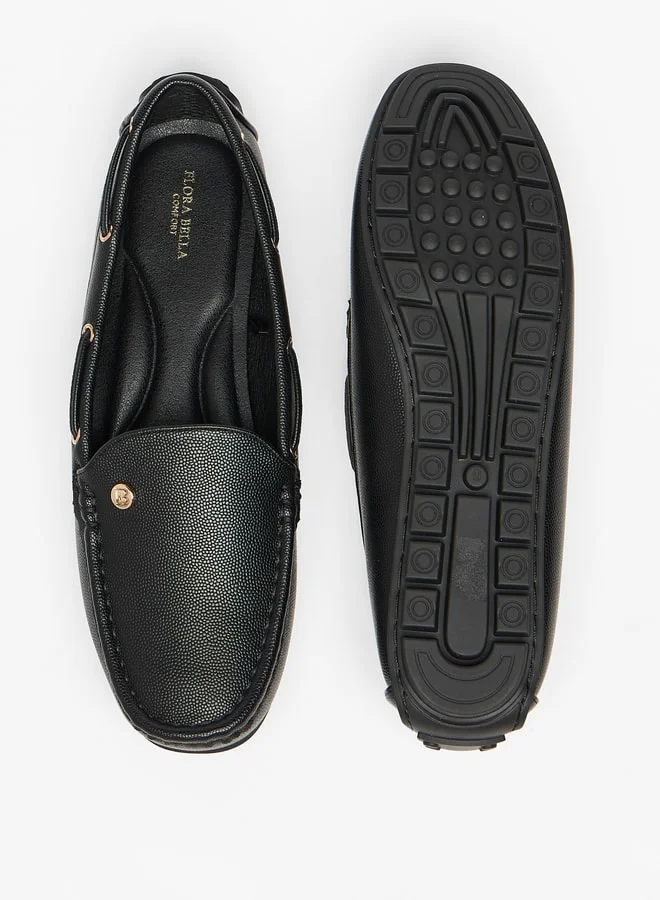 Flora Bella By Shoexpress Solid Slip-On Loafers