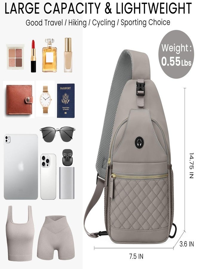 Vankor Small Crossbody Purses Bags for Women Men Travel, Chest Sling Bag Women Casual Cross Body Bag for Woman Sling Backpack, Grey, L - Image 2