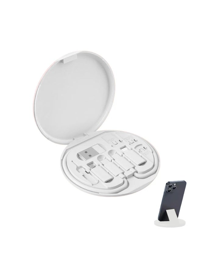 NIBEMINENT Multifunctional Data Cable Storage Box Adaptor for USB-C and Micro-USB Devices Universal Data Transfer Cable  - Image 1