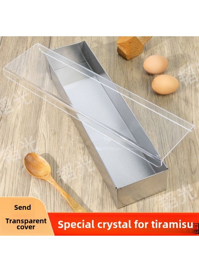 قالب تيراميسو أحمر شبكي من الفولاذ المقاوم للصدأ موس خبز الكيك صندوق شريطي مستطيل قابل للإزالة-المواصفات: قطعة واحدة: 40*10*6 - Image 5