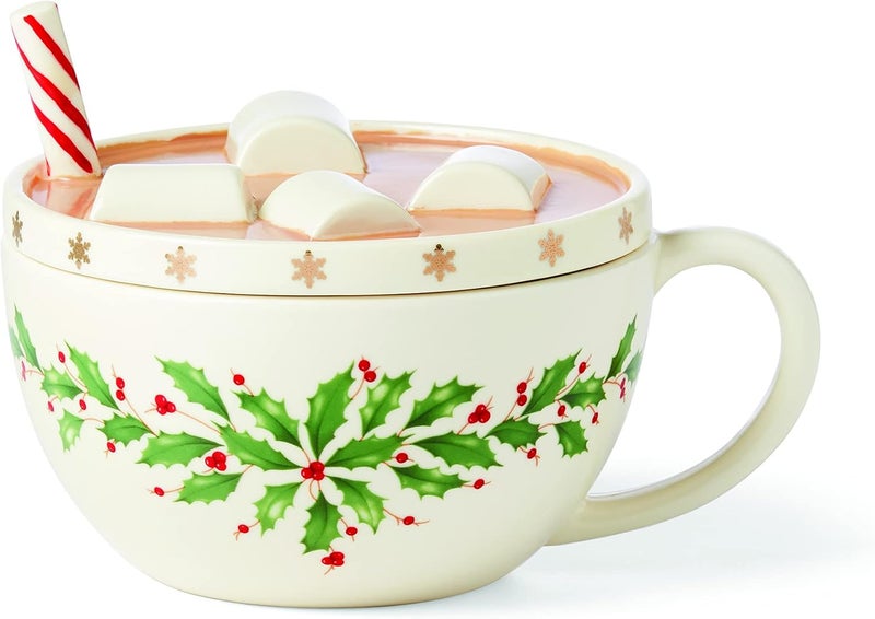 LENOX Lenox 893489 Holiday Cocoa Mug Covered Candy Dish - Image 1