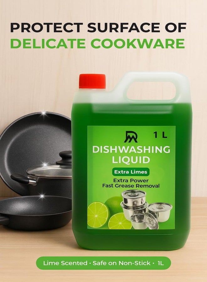 Extra Power Dishwashing Liquid with Lime | 1 Litre | Fast Grease Removal | Safe for All Utensils | Turbo Boosters | Removes Tough Malodour | Hand-Safe - Image 4