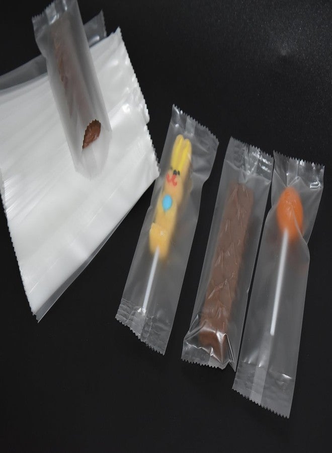 Hustar Chocolate Bar Wrappers, 2"x6" 200pcs Heat Seal Bags Granola Bar Packaging for Candy, Cereal Energy, Protein and Lollipop, Sealable Cellophane Bag, Translucent - Image 1