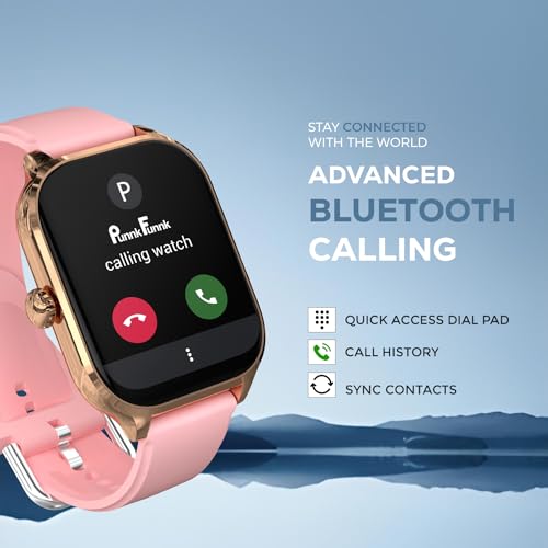 PunnkFunnk H9 Smart Watch 2.01" TFT Display, Bluetooth 5.0 with 100+ Sports Mode, Heart Rate & Blood Oxygen Monitor, Call & Message Reminders Compatible with Android & iOS, IP67 Waterproof(Pink) - Image 3