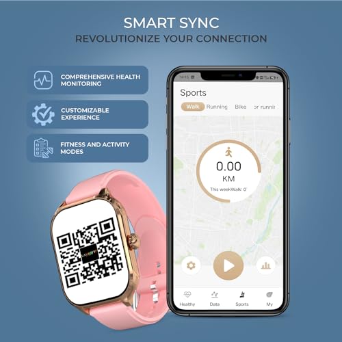 PunnkFunnk H9 Smart Watch 2.01" TFT Display, Bluetooth 5.0 with 100+ Sports Mode, Heart Rate & Blood Oxygen Monitor, Call & Message Reminders Compatible with Android & iOS, IP67 Waterproof(Pink) - Image 4