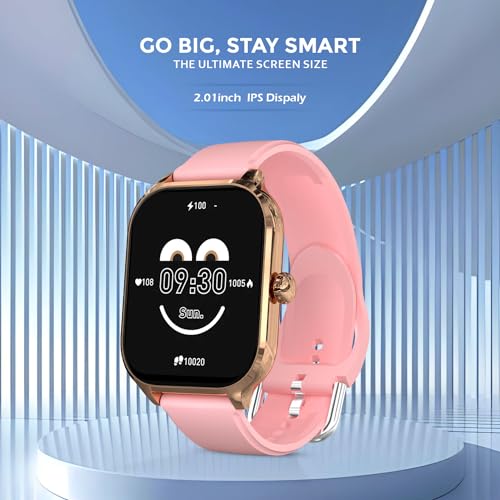 PunnkFunnk H9 Smart Watch 2.01" TFT Display, Bluetooth 5.0 with 100+ Sports Mode, Heart Rate & Blood Oxygen Monitor, Call & Message Reminders Compatible with Android & iOS, IP67 Waterproof(Pink) - Image 2