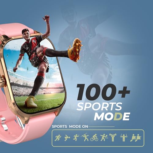 PunnkFunnk H9 Smart Watch 2.01" TFT Display, Bluetooth 5.0 with 100+ Sports Mode, Heart Rate & Blood Oxygen Monitor, Call & Message Reminders Compatible with Android & iOS, IP67 Waterproof(Pink) - Image 5