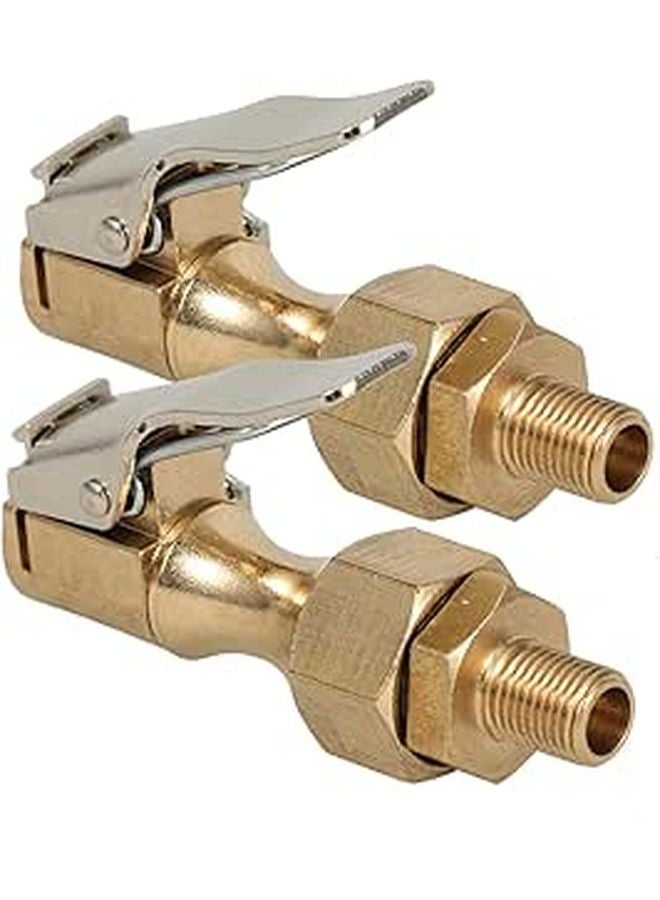 2PCS Quick Connect Locking Air Chuck Clip For Car RV Bike Tire Valve Stem - Image 1