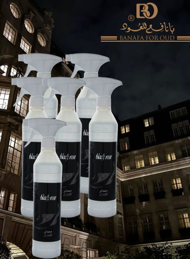 Banafa 6 Pieces Black Rose House Freshener 500ML - Image 1