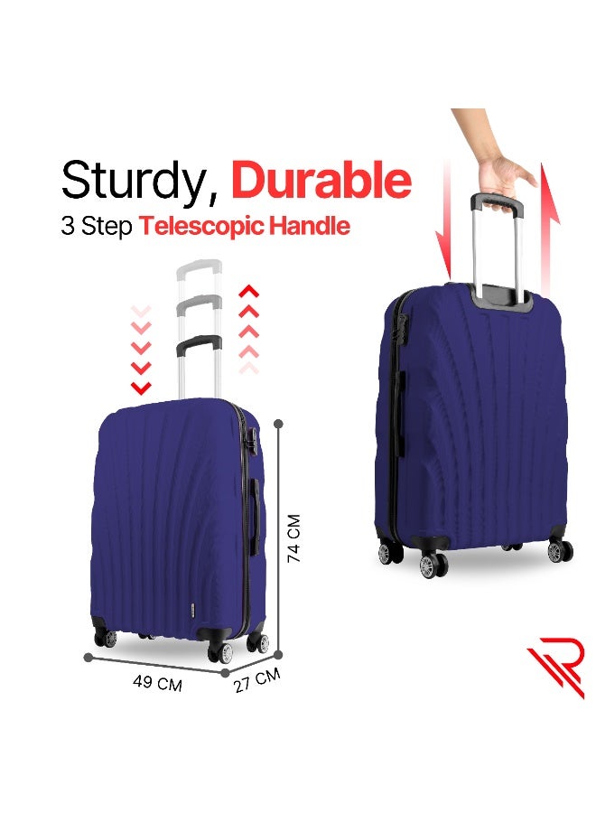 Reflection ABS Carry On Suitcase Airline Approved, Lightweight 28 Inch  Luggage- 360° Silent Wheels, ABS Hard Luggage Trolley, Spinner Wheels, Travel Luggage  (28-Inch , D.Blue) - Image 5