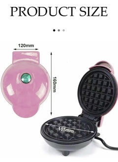 DUNISO Mini Waffle Maker, Portable Electric Pancake Maker, Double Sided Heating Non Stick Board, Quick Heat Up,Suitable For Baking, Breakfast, Snacks, Kitchen, 350W  - Image 3