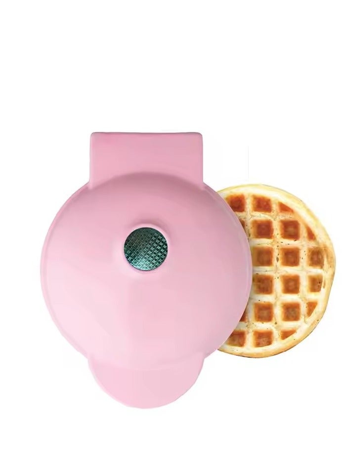 DUNISO Mini Waffle Iron for Classic Waffle Maker, Small Waffle Maker with Non-Stick Coating Retro Design for Birthdays, Family Parties, Pink ﻿  - Image 2