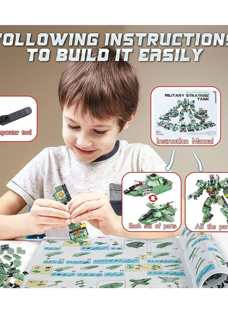 NIBEMINENT Robot Building Kit for Kids, 35 in 1 Blocks Erector Sets Boys, Engineering Educational Construction Toys, 832 Pcs Projects Multifunctional Toys Gift  - Image 4